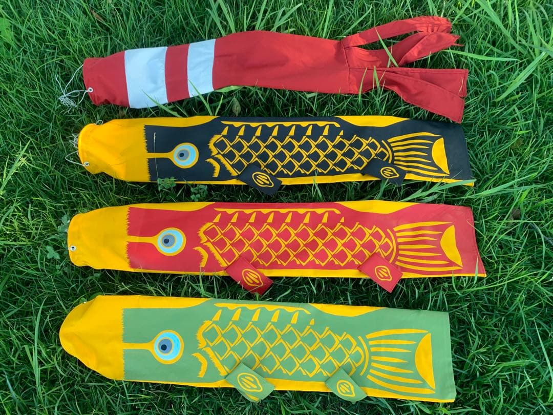 歌川広重「名所江戸百景水道橋駿河台」手染め鯉のぼり1.1m子鯉緑のセット鯉のぼり