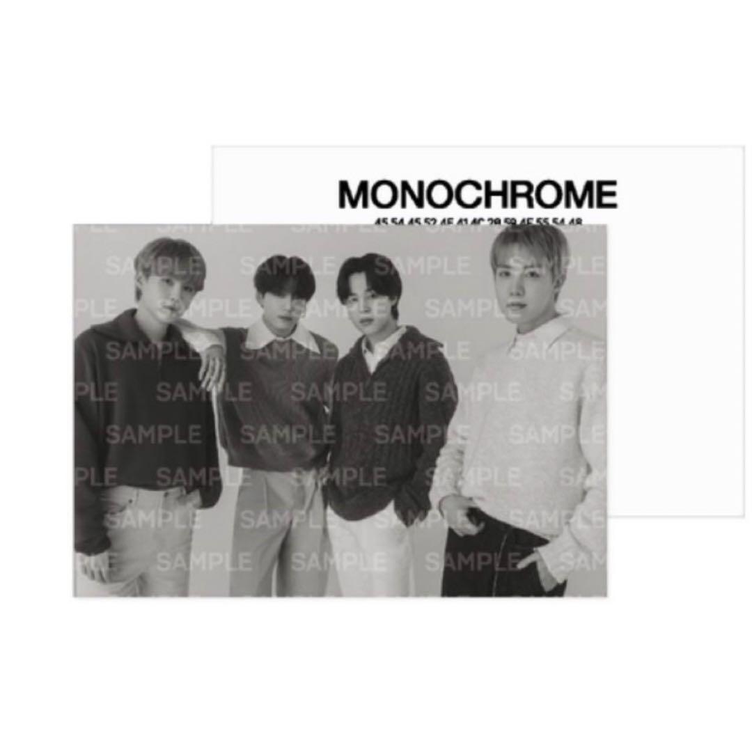 BTS MONOCHROME クルーネックシャツ 黒 Mフォトカード付き