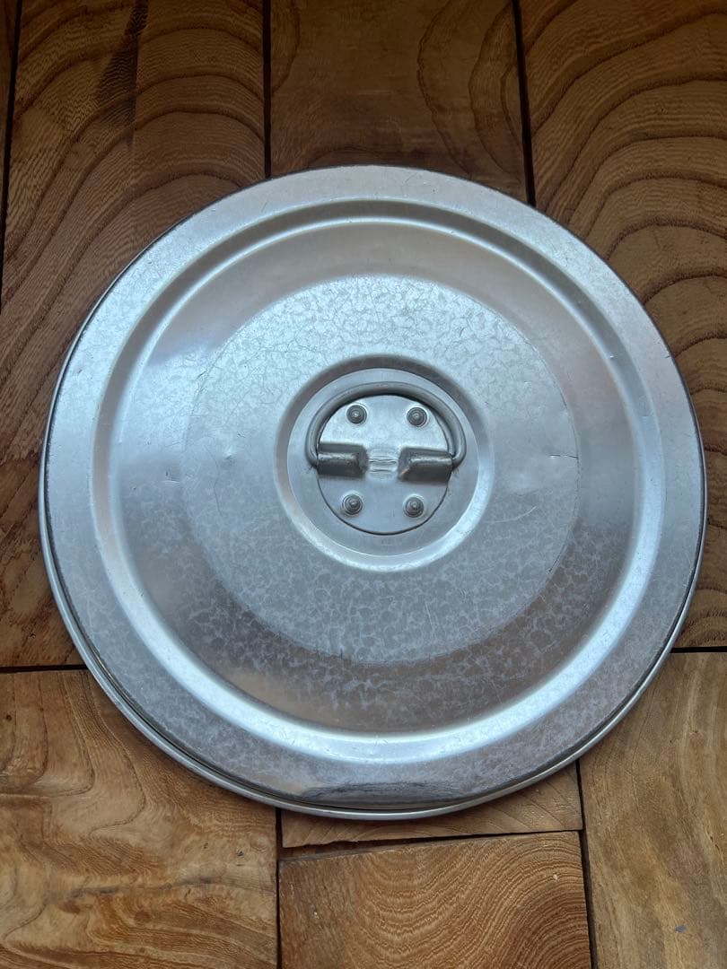 レトロ　給食アルミケース丸型　１０Ｌ