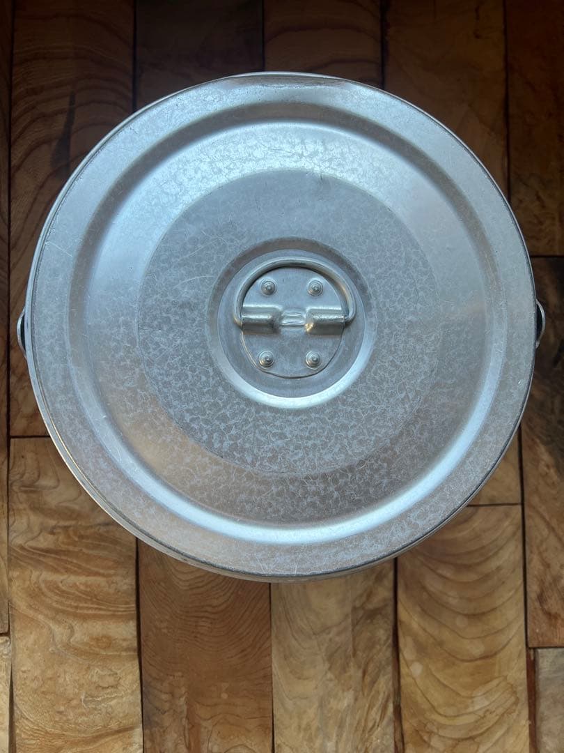 レトロ　給食アルミケース丸型　１０Ｌ