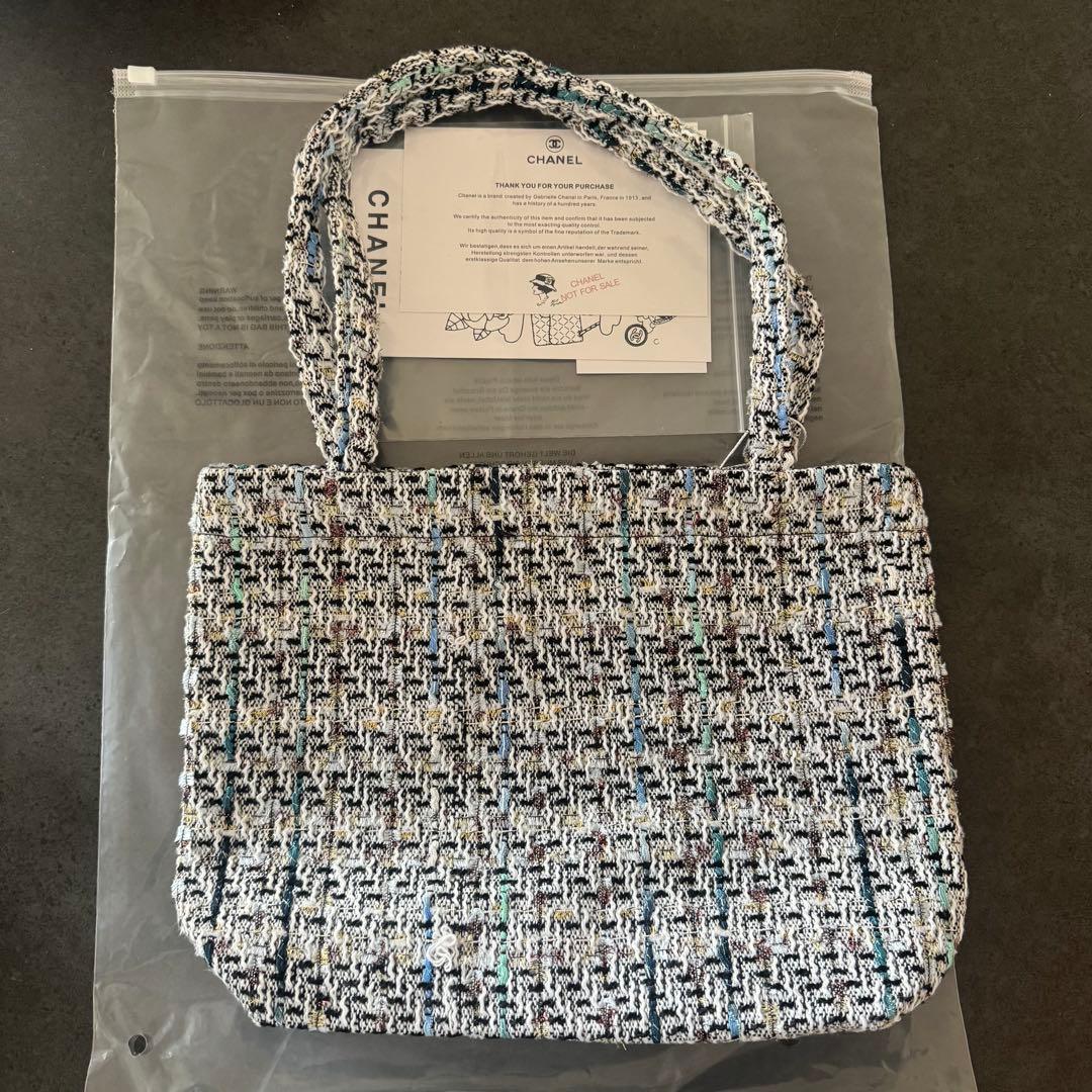 CHANEL ノベルティ ツイード スパンコール トートバッグ