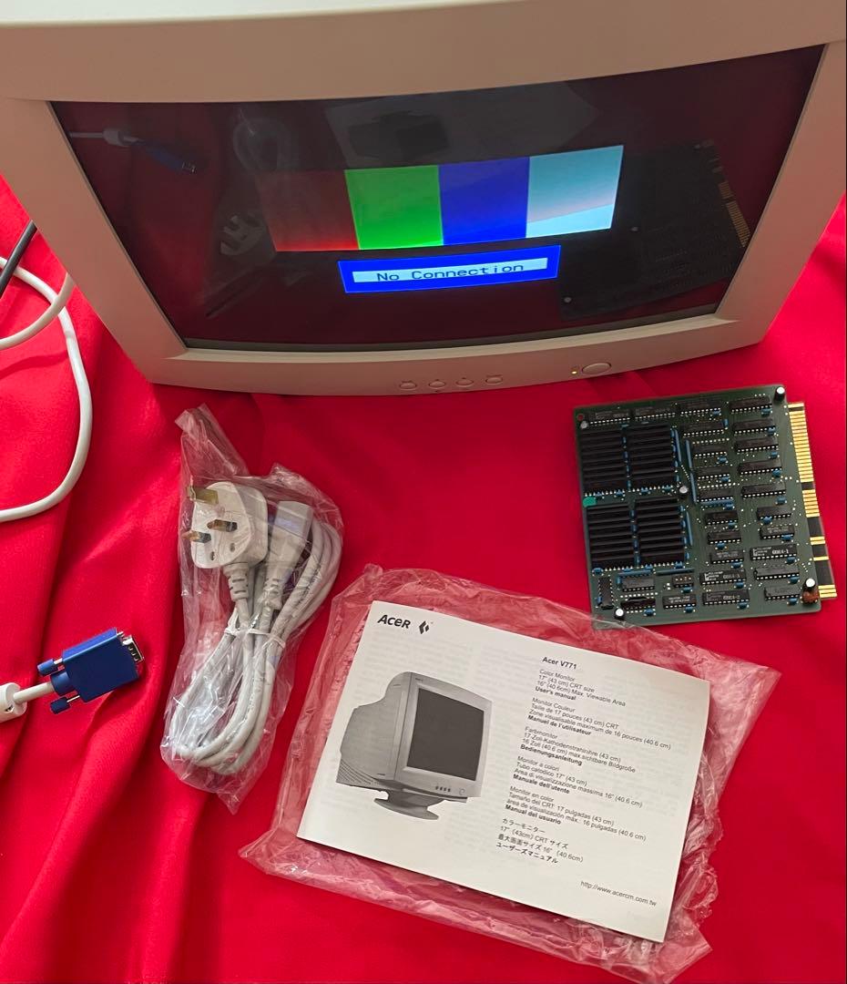 CRTモニター ACER V771 & x68000用メモリ増設ボード