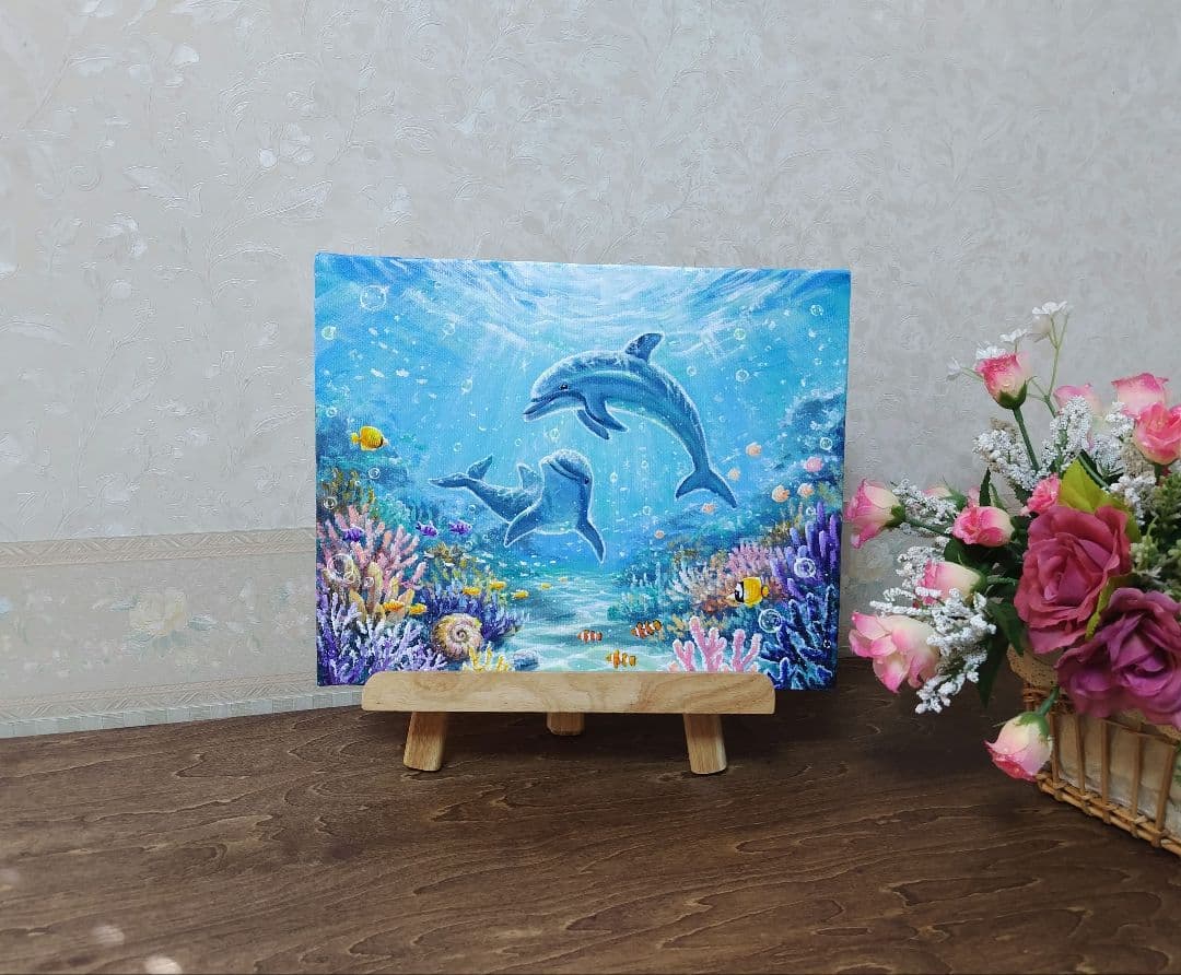 N*a様 【海中世界】アクリル画 F3 風景画 絵画