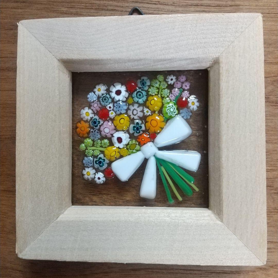 ＊お取り置き＊ベネチアンガラス 小さな花の絵