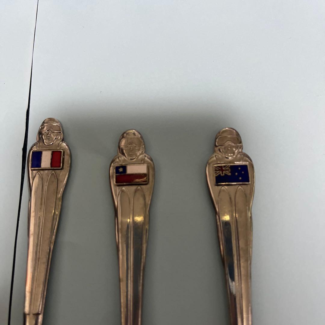 札幌オリンピック1972年国旗付きステンレススプーン43本セット