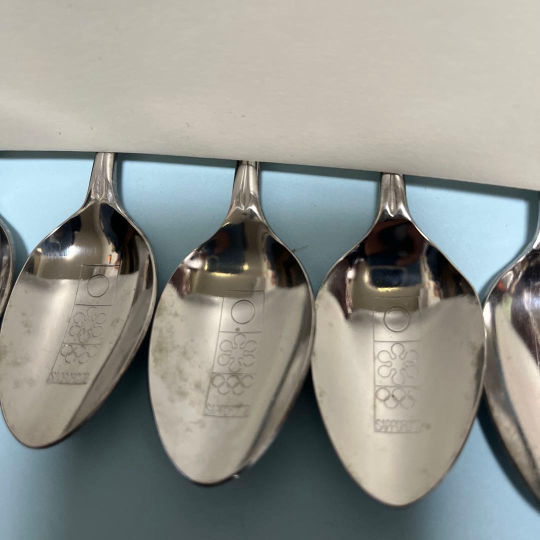 札幌オリンピック1972年国旗付きステンレススプーン43本セット