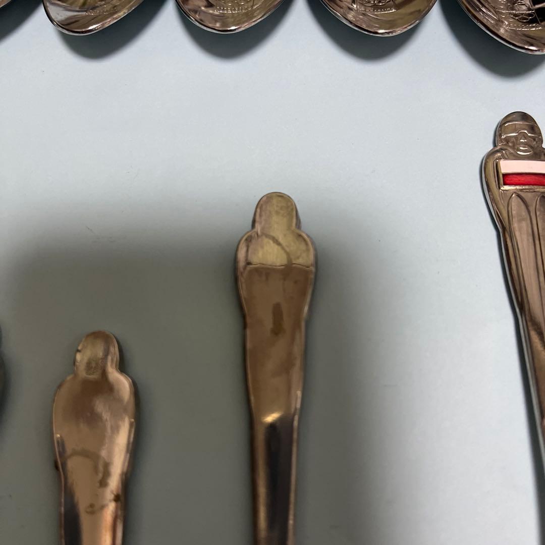 札幌オリンピック1972年国旗付きステンレススプーン43本セット