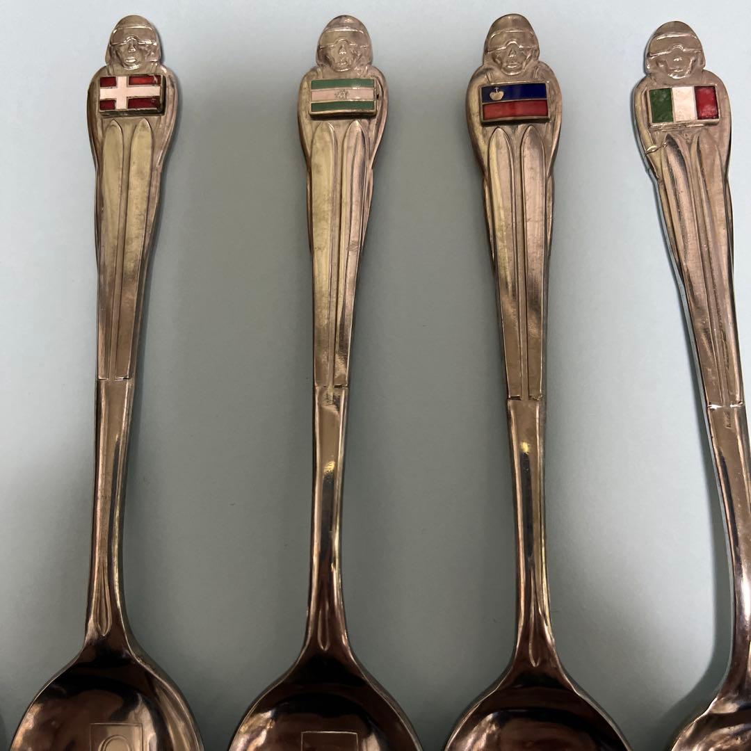 札幌オリンピック1972年国旗付きステンレススプーン43本セット