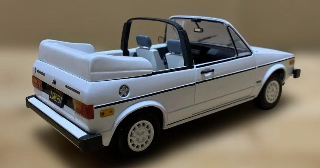 ミニカー　1/18　VW　フォルクスワーゲン　ゴルフⅠ　カブリオレ　ホワイト