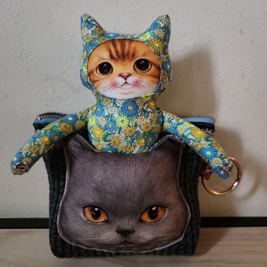 ゆ*ら様 コヤンイサムチョン　ニャンの毛糸のカゴバック　ハンドメイド