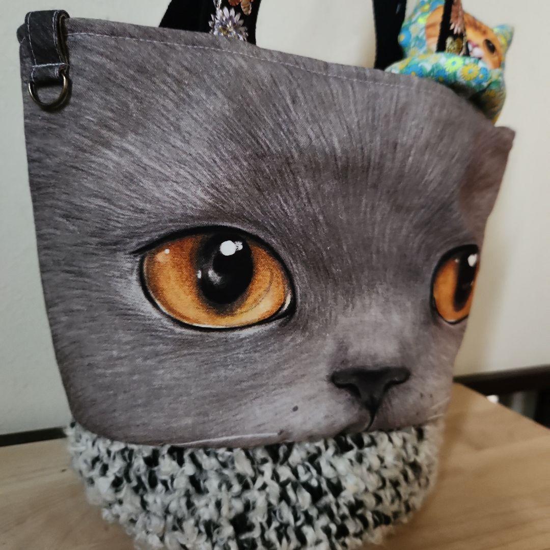 ゆ*ら様 コヤンイサムチョン　ニャンの毛糸のカゴバック　ハンドメイド
