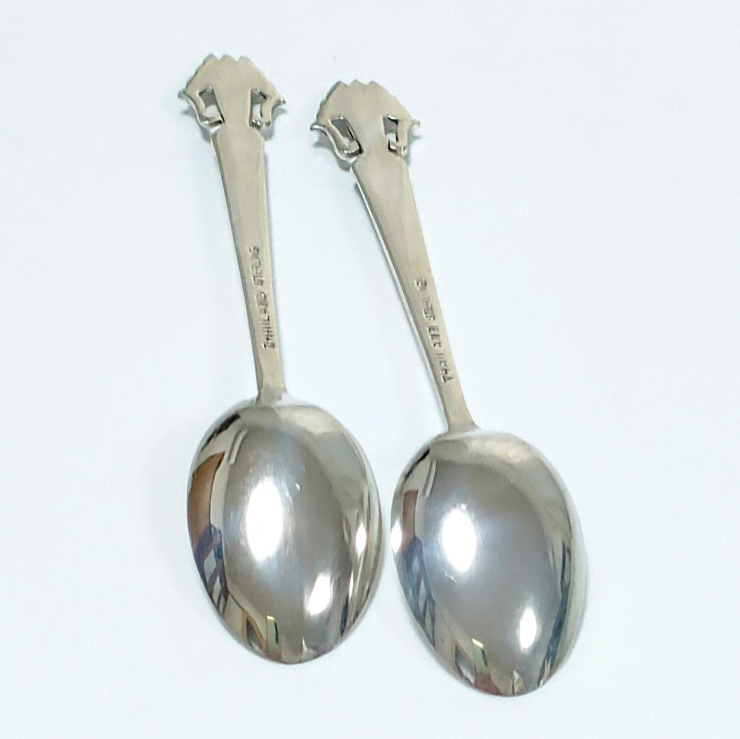 ●5528#0219ヴィンテージ タイ スターリング 925スプーン２本1018