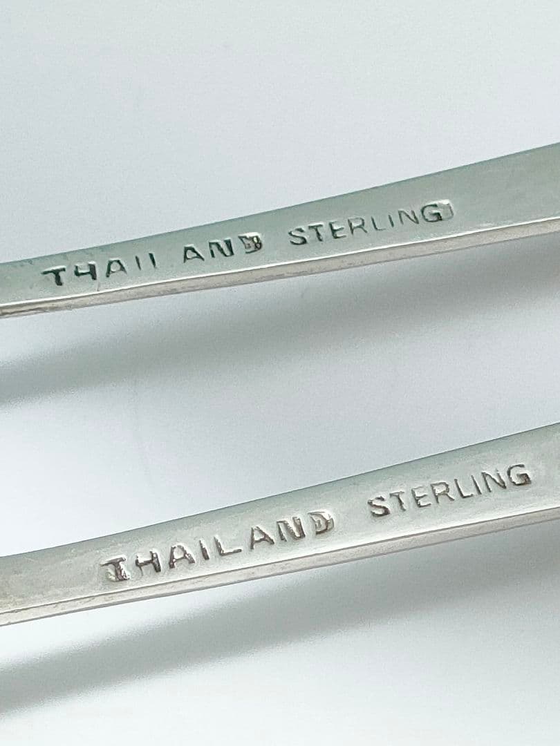 ●5528#0219ヴィンテージ タイ スターリング 925スプーン２本1018