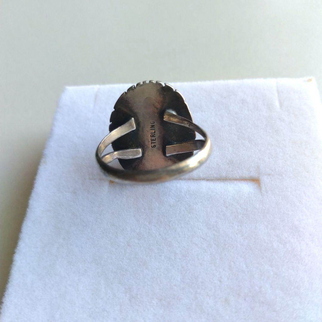 ナバホ族　ターコイズシルバーリング