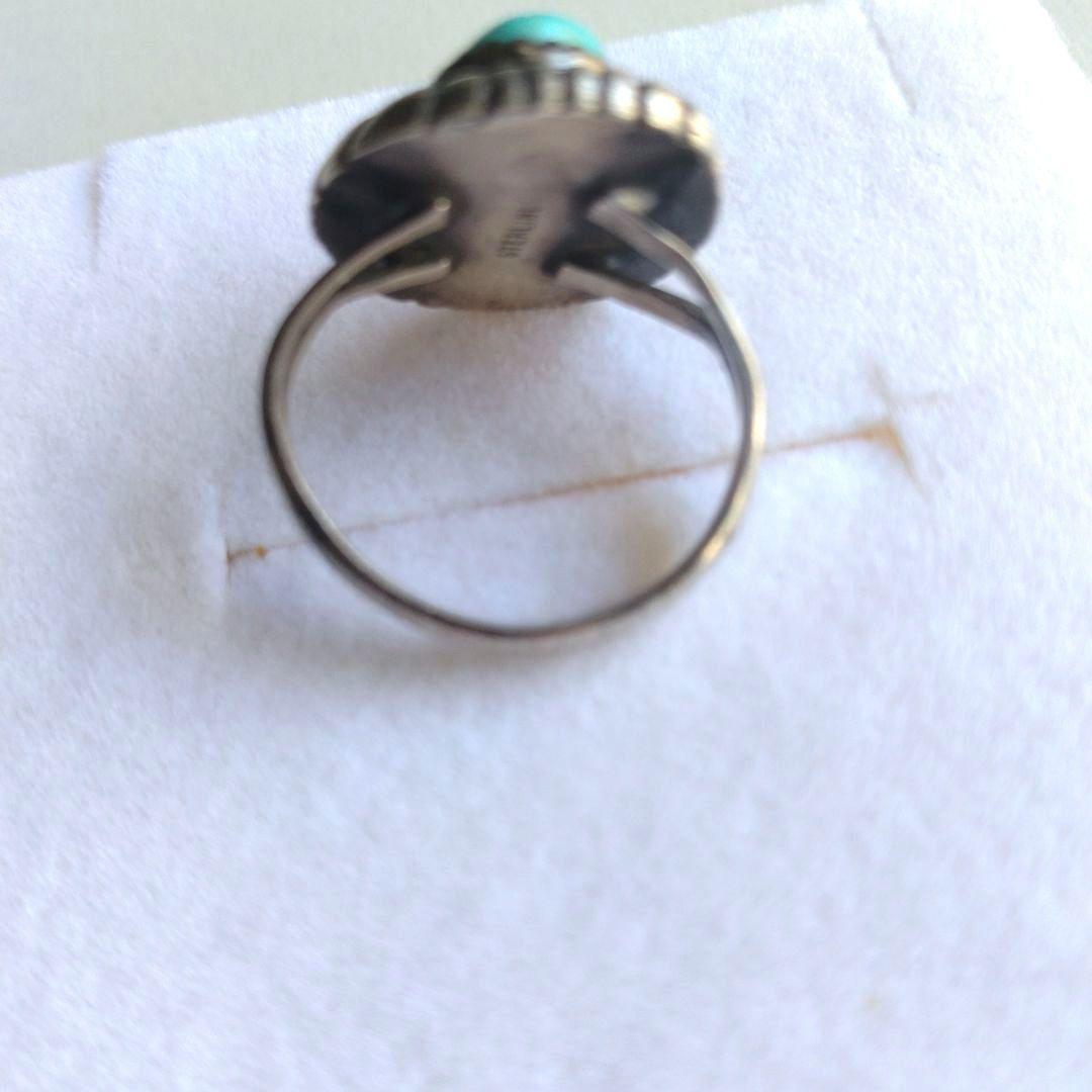 ナバホ族　ターコイズシルバーリング