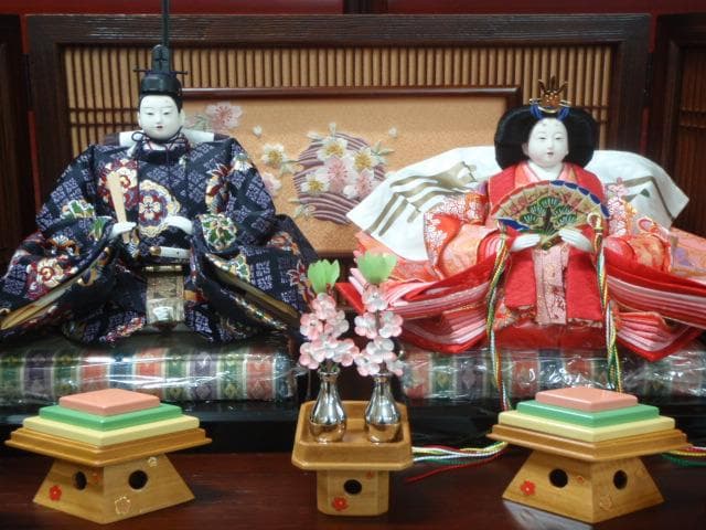 さらに値下げ！訳アリ！新品●激安！65巾 ひな人形 親王飾り 収納飾り 雛人形●