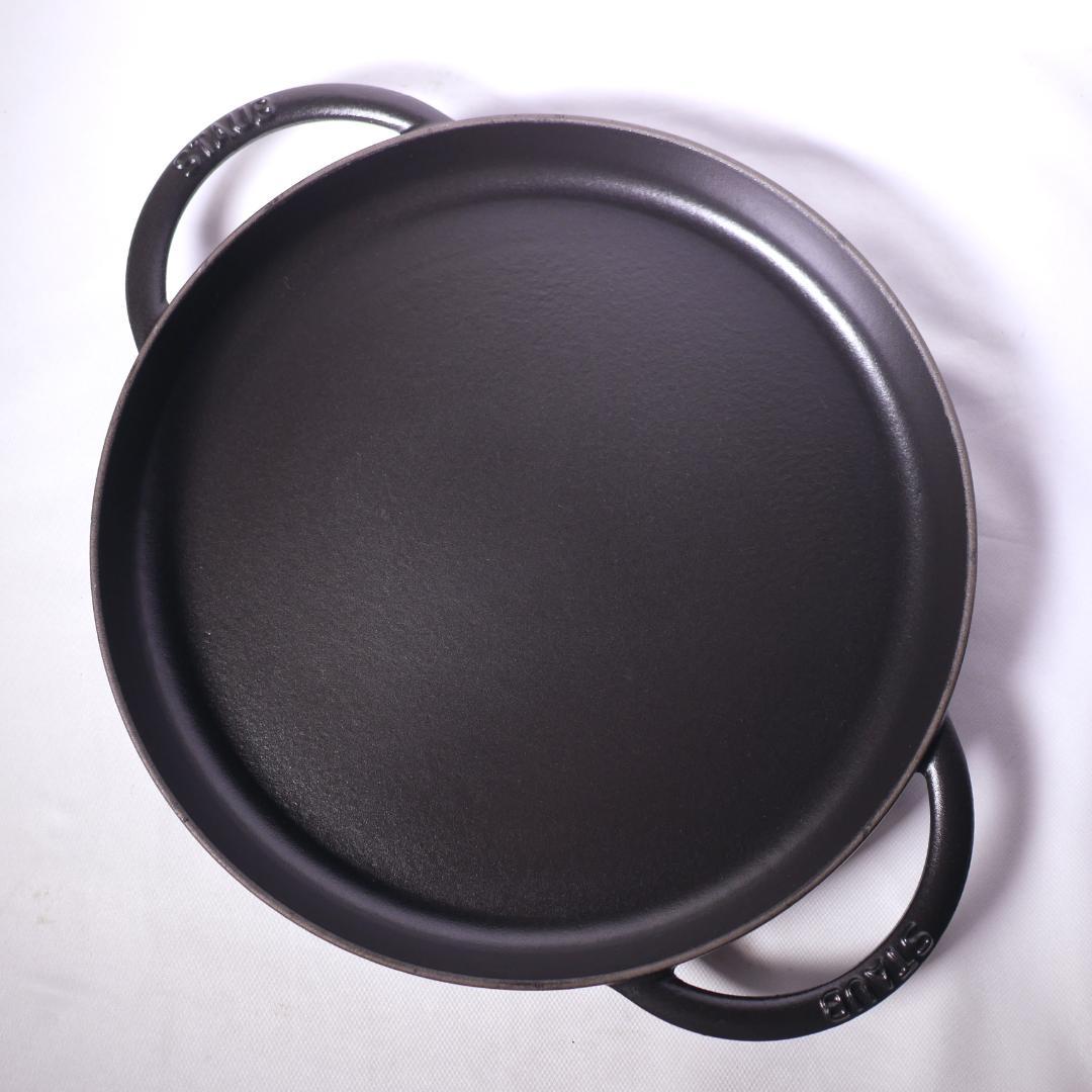 STAUB ストウブ ラウンドダブルハンドル ピュアグリドル 12インチ