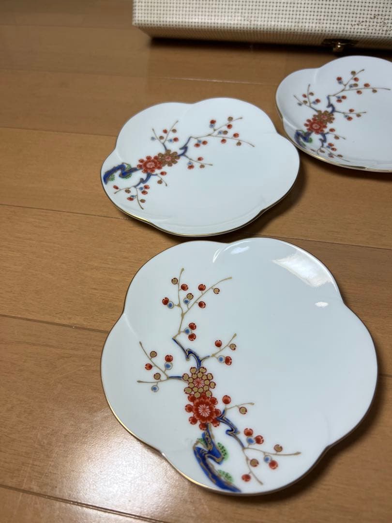 417 深川製磁　花型皿　5客　未使用