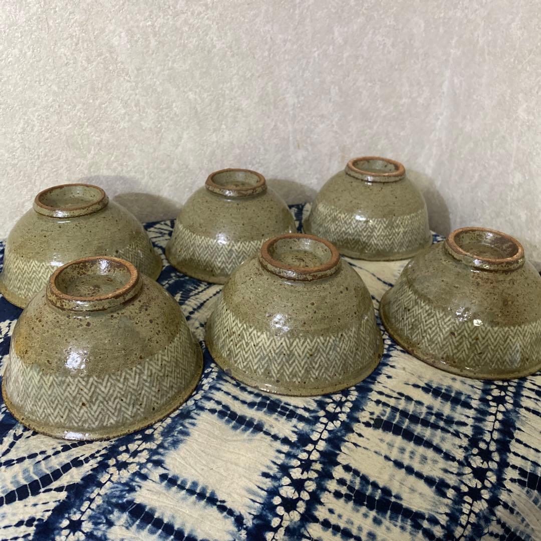 島岡達三　茶碗　六客