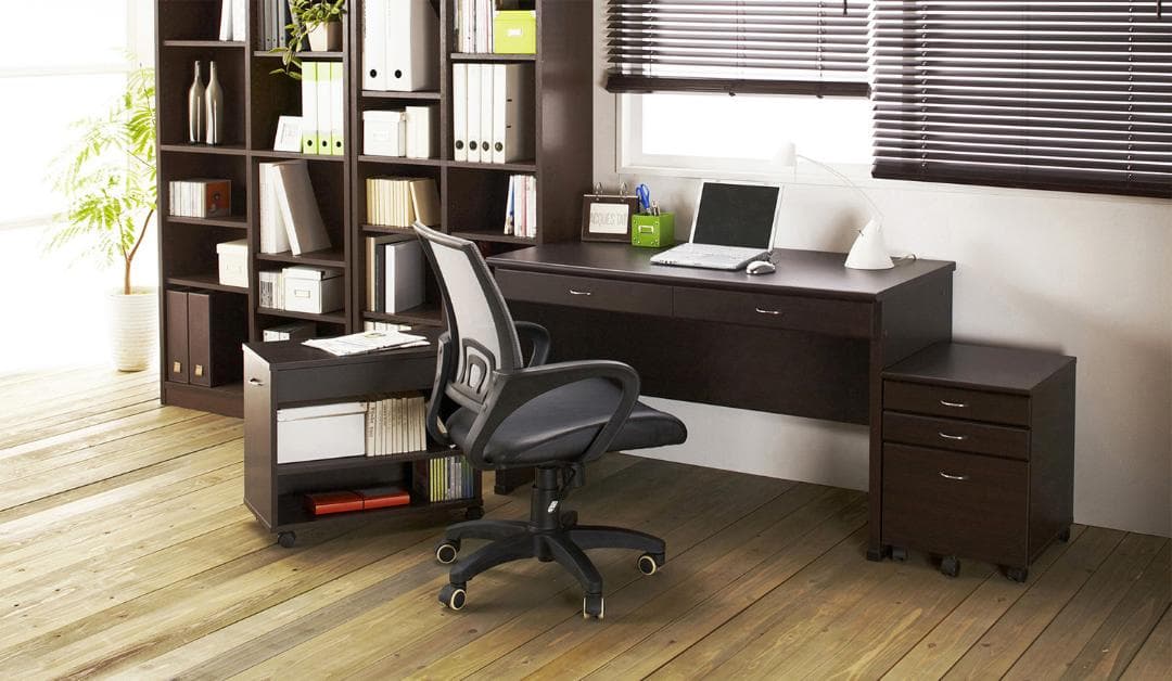 《新品・送料無料》システムデスク120 (ブラウン) (ナチュラル)