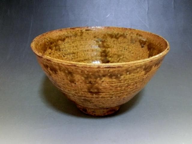茶碗■古い飴釉 伊羅保茶碗 お茶道具 古美術 時代物 骨董品■