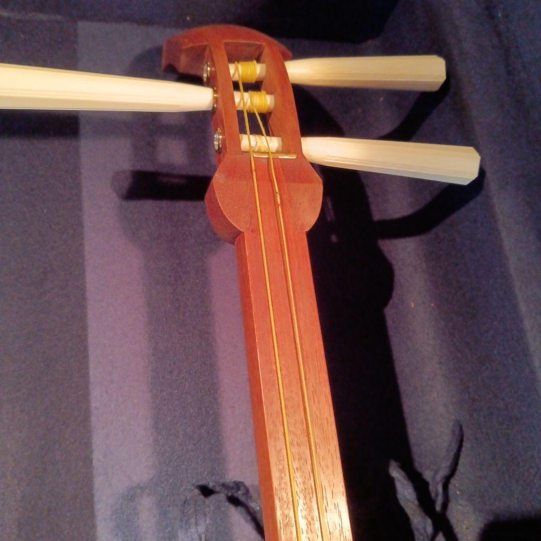 高級　三味線　本体　ケース付