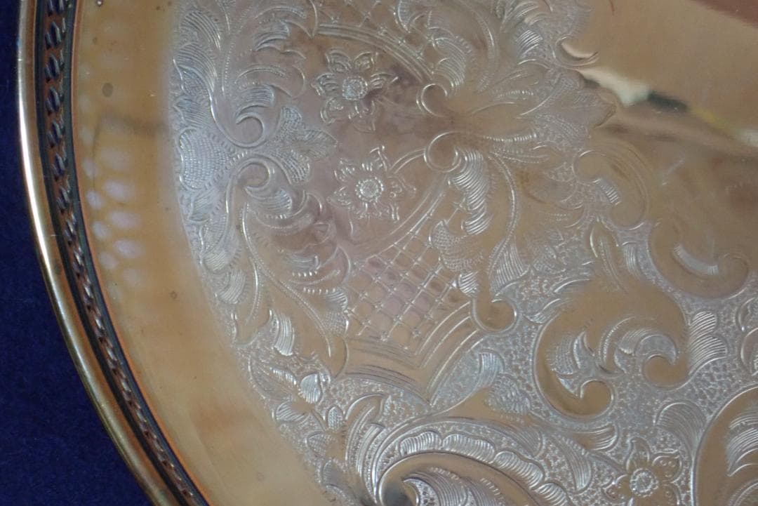 HD4704 盆 真鍮銀メッキ カナダ モートンパーカー