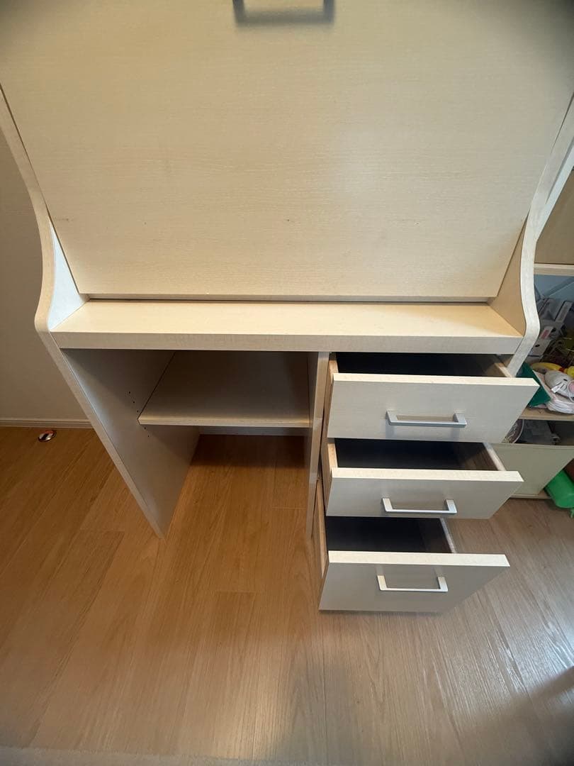 ライティングデスク 木目ホワイト