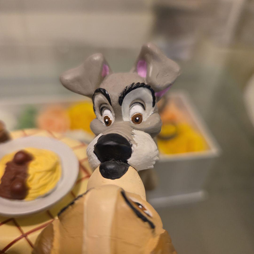 ディズニー レア わんわん物語 置物 フィギア レディ トランプ ヴィンテージ