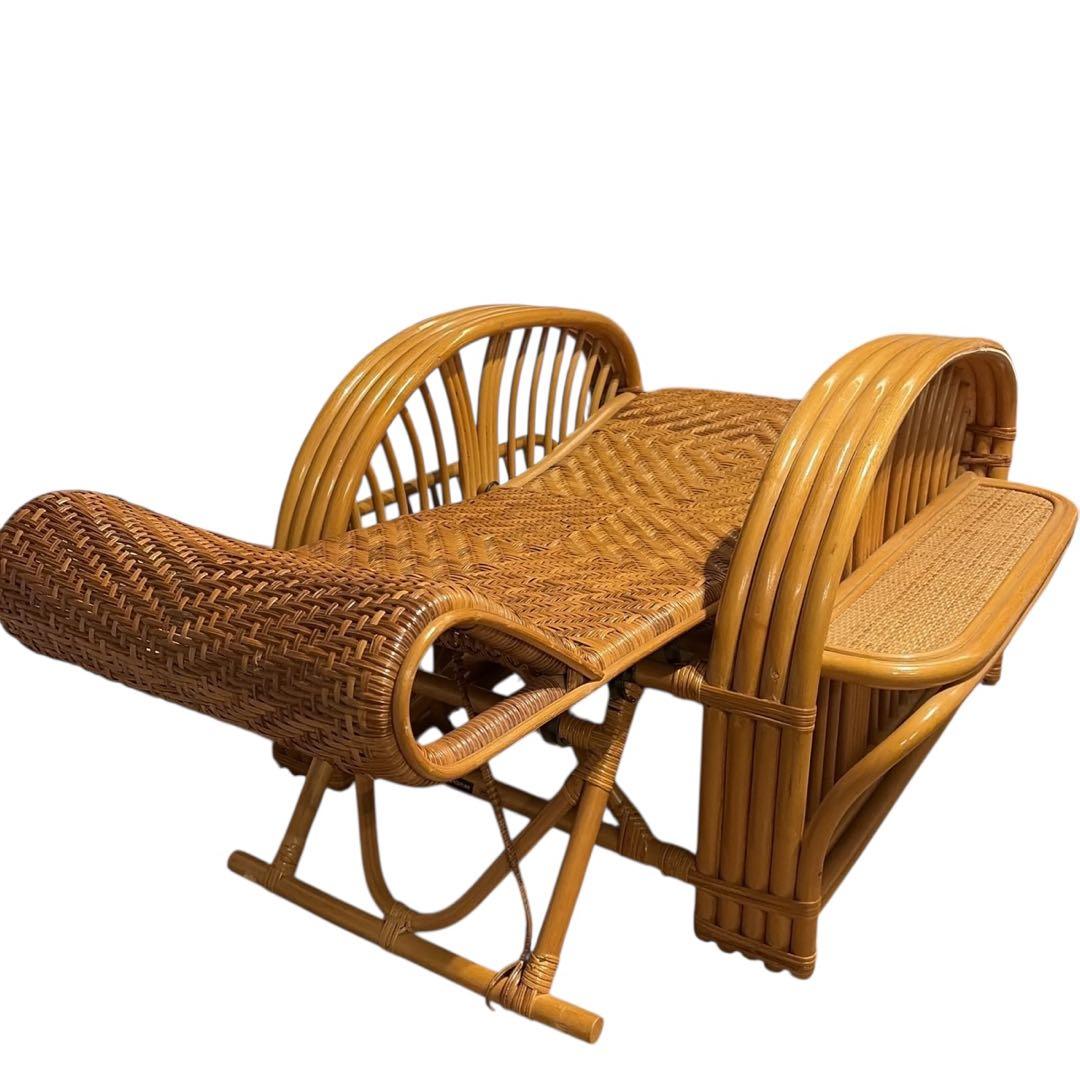 【KOIZUMI】籐ラタン リクライニングチェア コイズミ