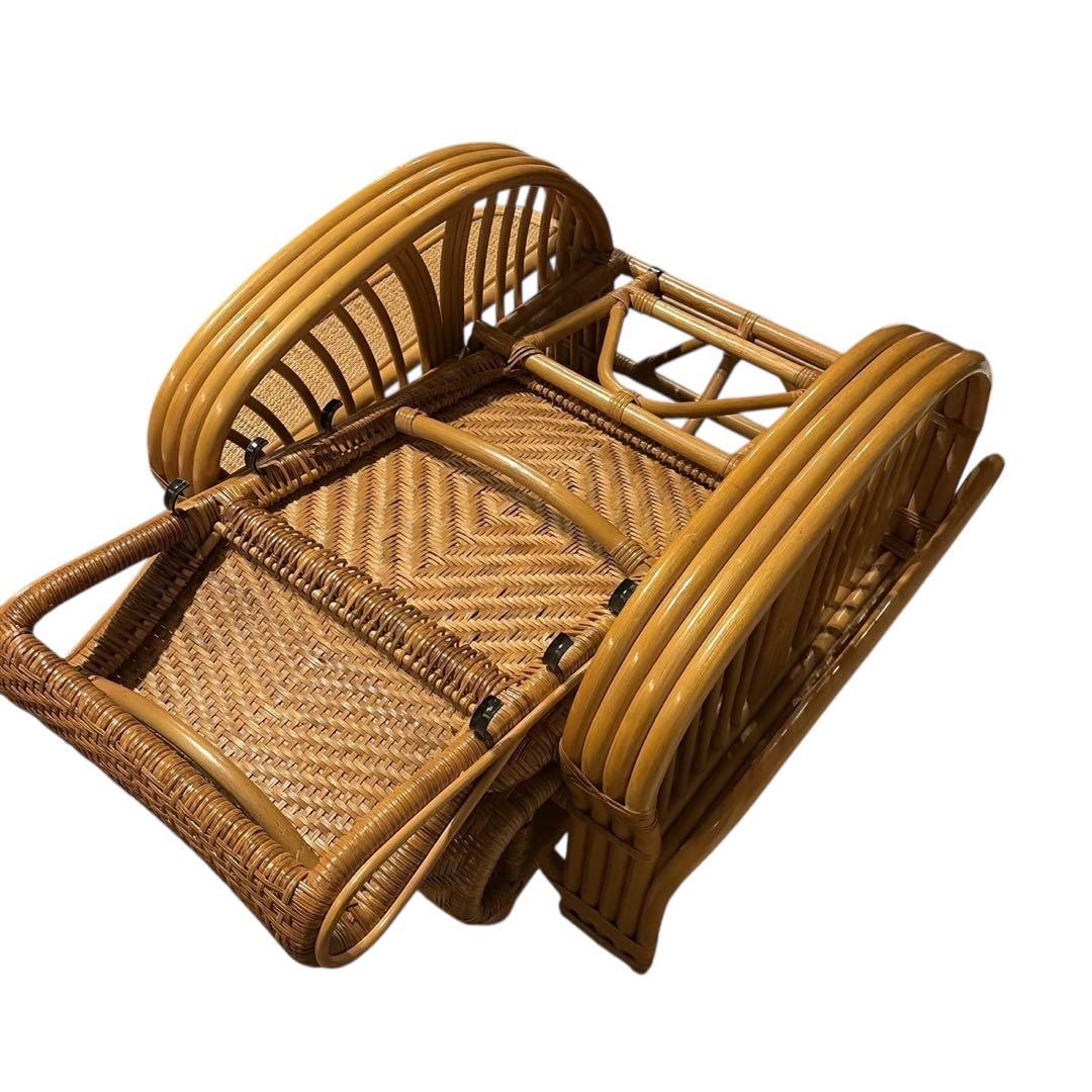 【KOIZUMI】籐ラタン リクライニングチェア コイズミ