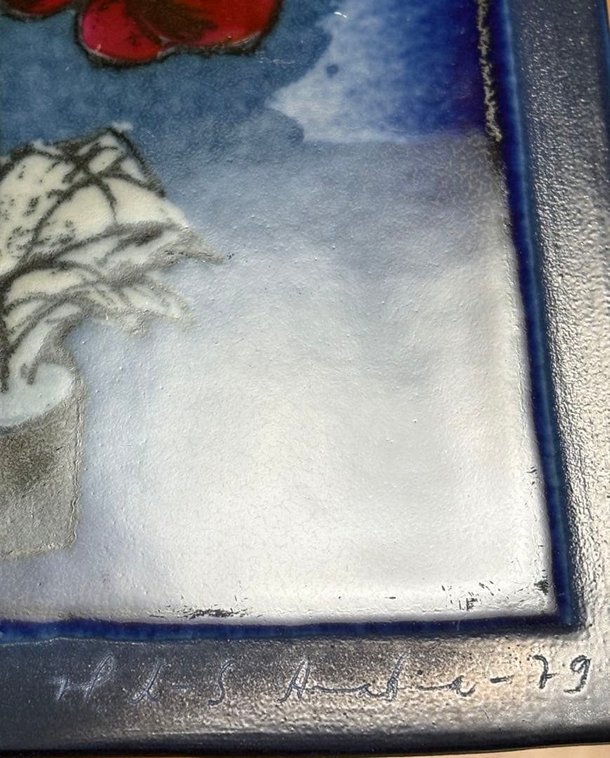 ARABIA ヘルヤ \"Amaryllis\" 陶板画