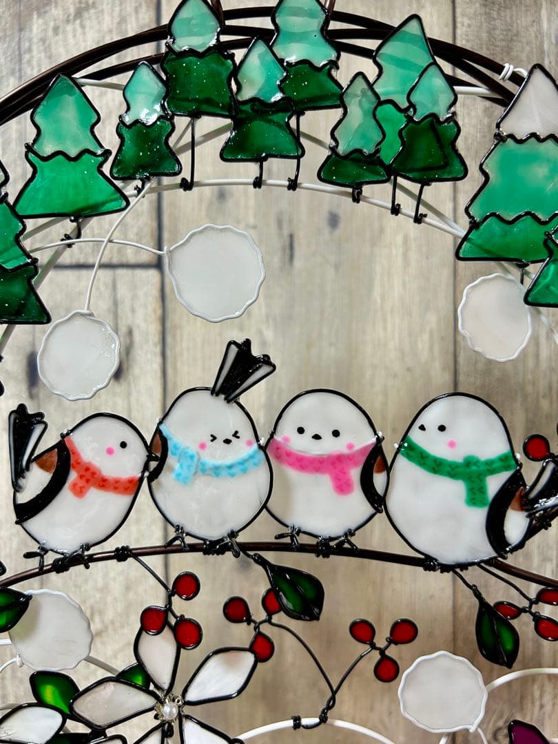 フレブルちゃん「森のxmas~シマエナガ」「クリスマスリース~シマエナガ」