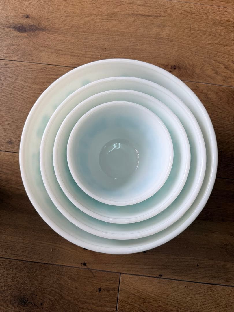 オールドパイレックス ミキシングボウル アーミッシュ・バタープリント4点セット