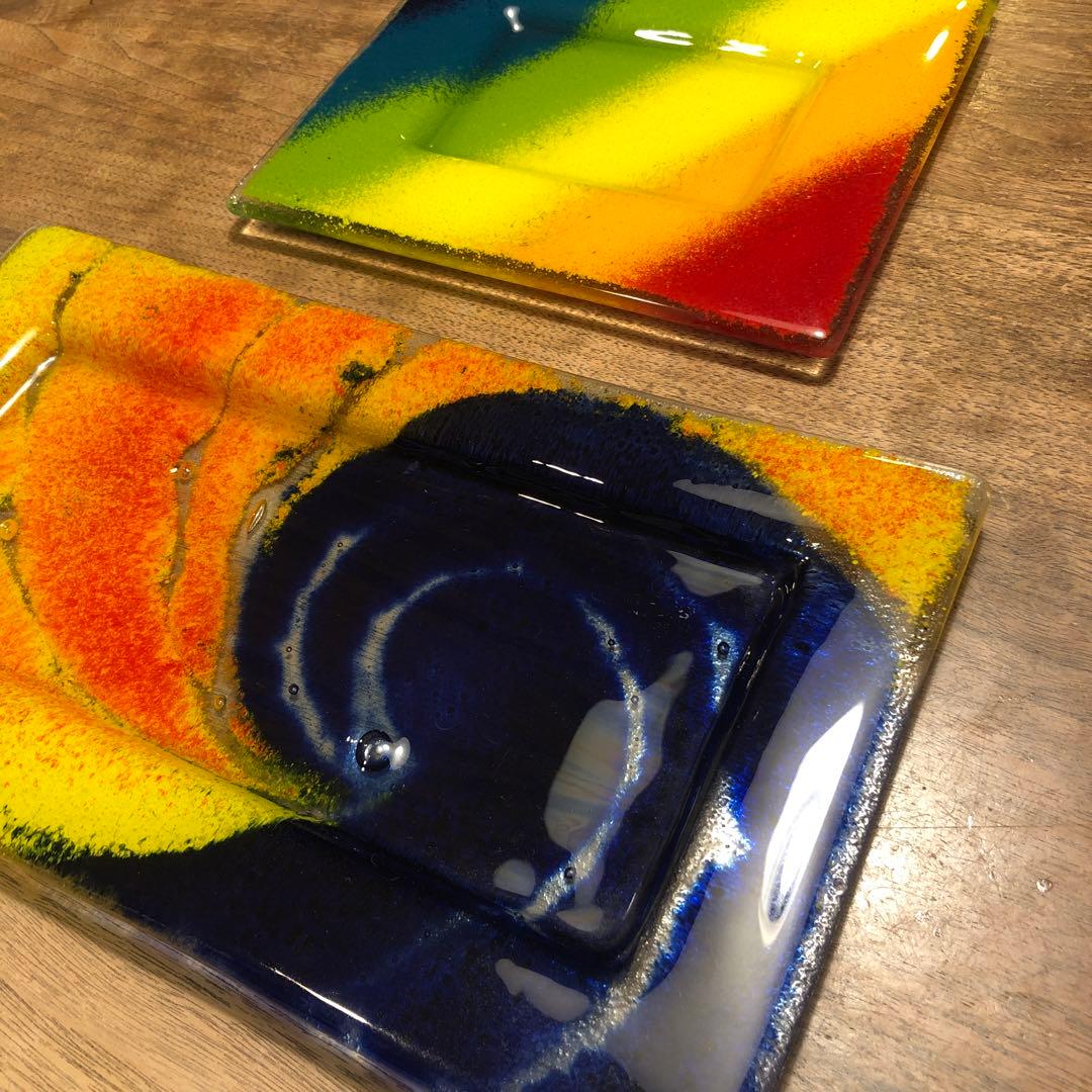 REVITAGLASS 手作り皿 2点セット
