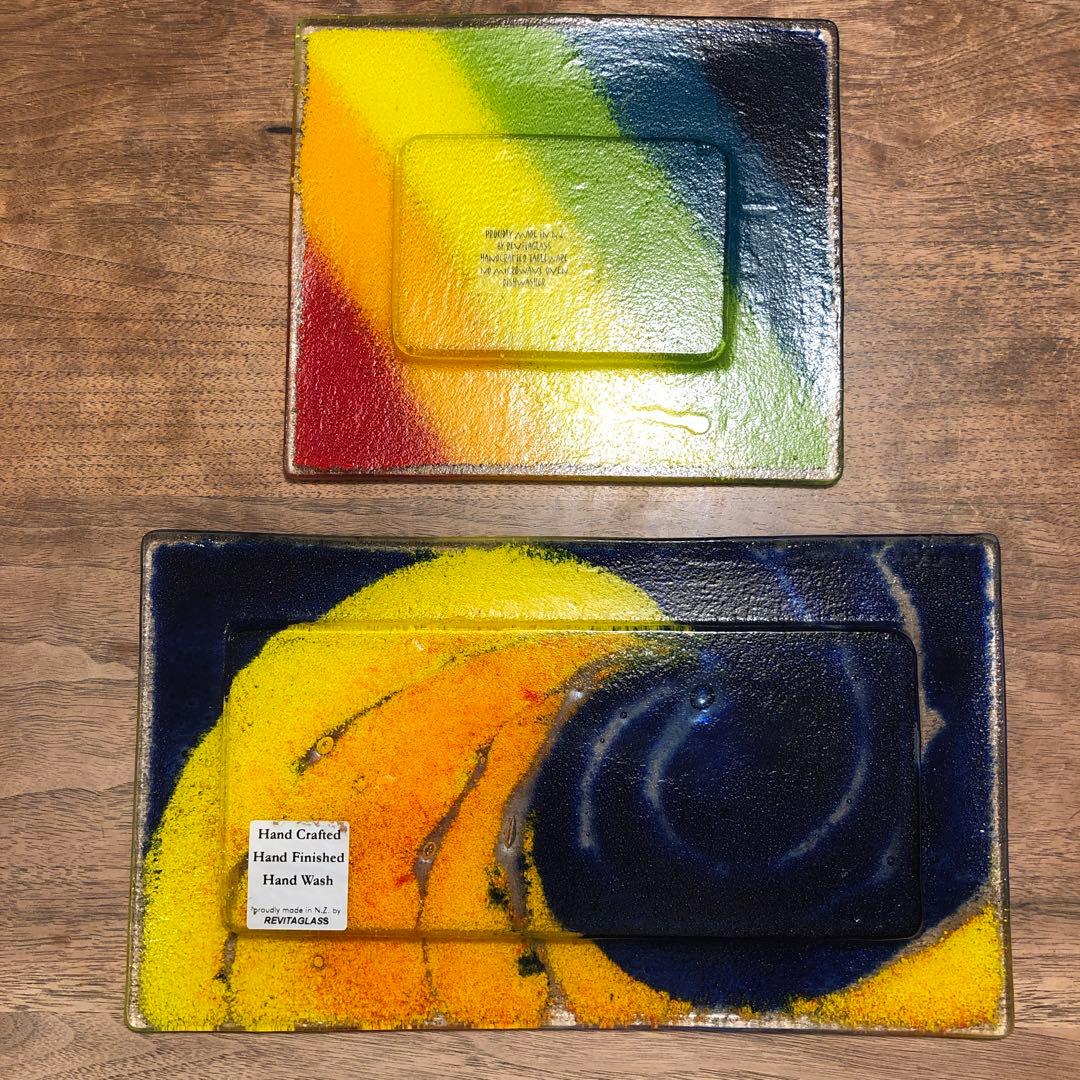 REVITAGLASS 手作り皿 2点セット