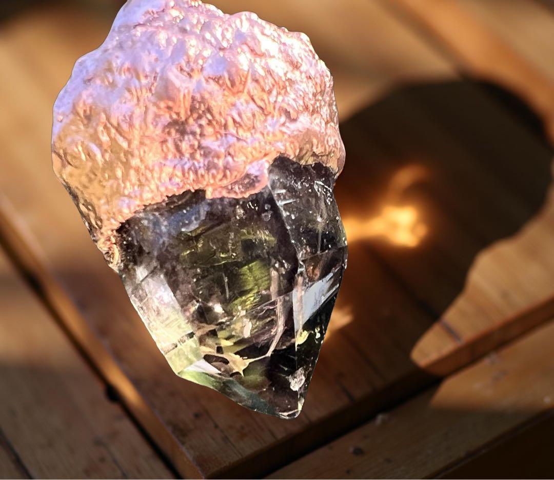 国産アースシードスモーキークォーツペンダントトップ抜群の透明度AAA