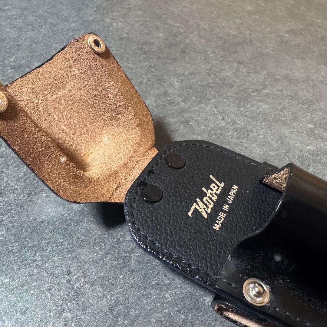 【ノーベル社製】 特殊警棒のケース レザー ブラック 黒 本革