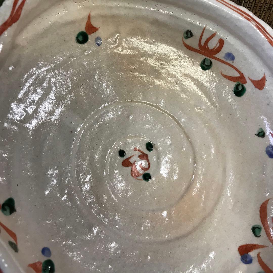 ★ 新品　作家作品　手描き赤絵　片口　大鉢