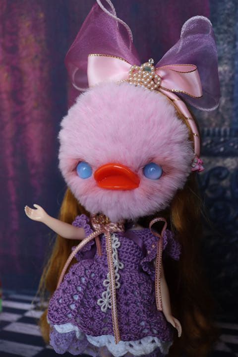 アヒルのお面　ネオブライス アウトフィット　編みぐるみ　ブライス　ハロウィン