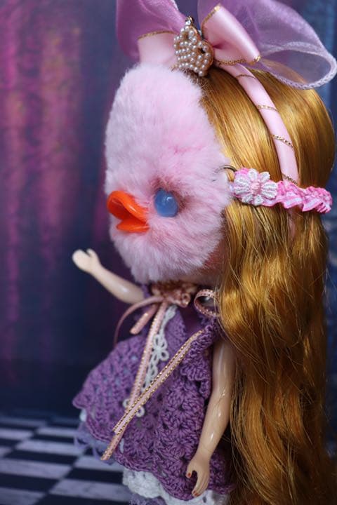 アヒルのお面　ネオブライス アウトフィット　編みぐるみ　ブライス　ハロウィン