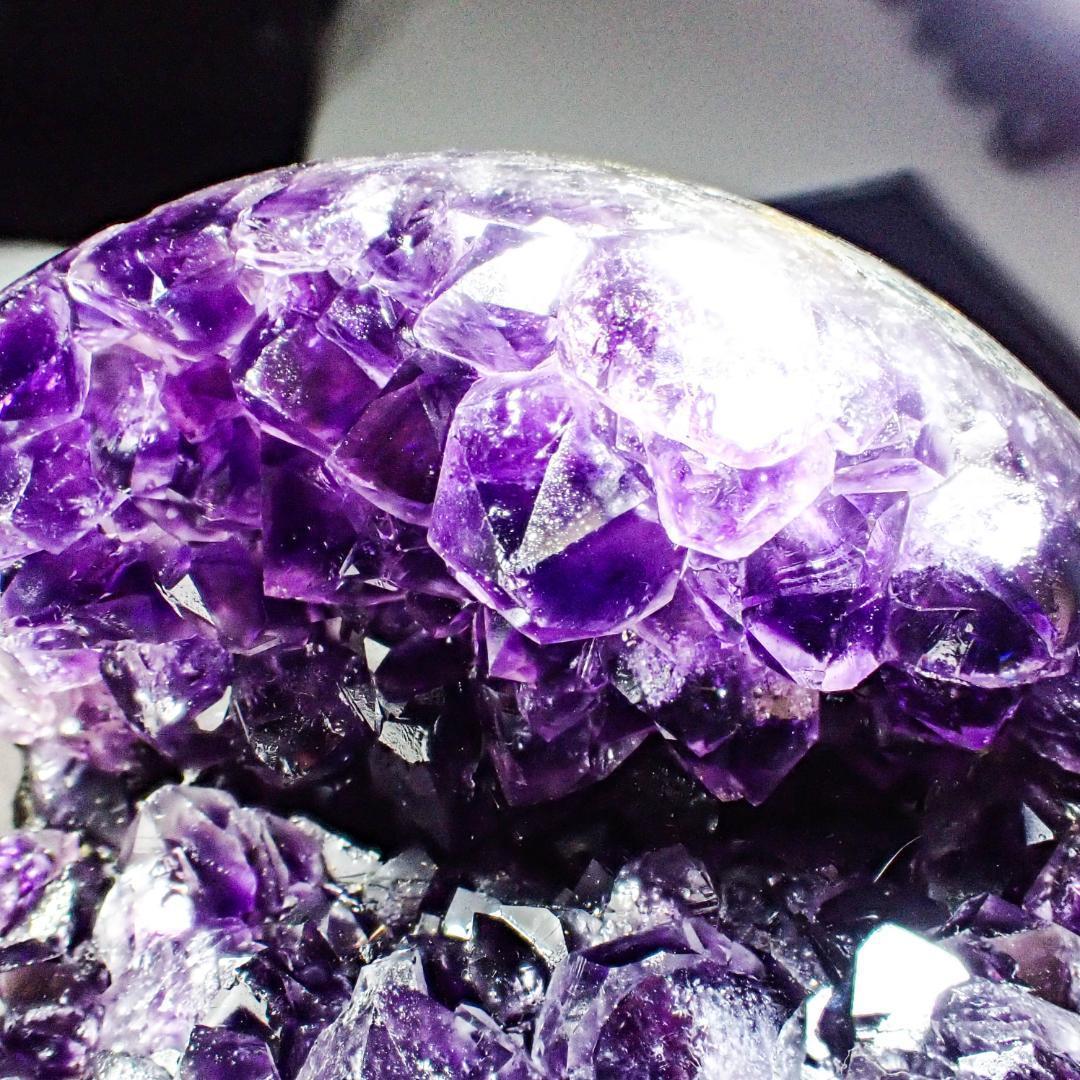 天然石 アメジスドーム 笑口 3 ジオード 紫水晶 原石 結晶 パワーストーン