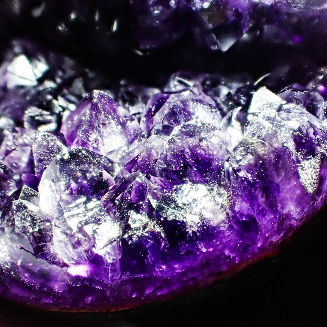 天然石 アメジスドーム 笑口 3 ジオード 紫水晶 原石 結晶 パワーストーン