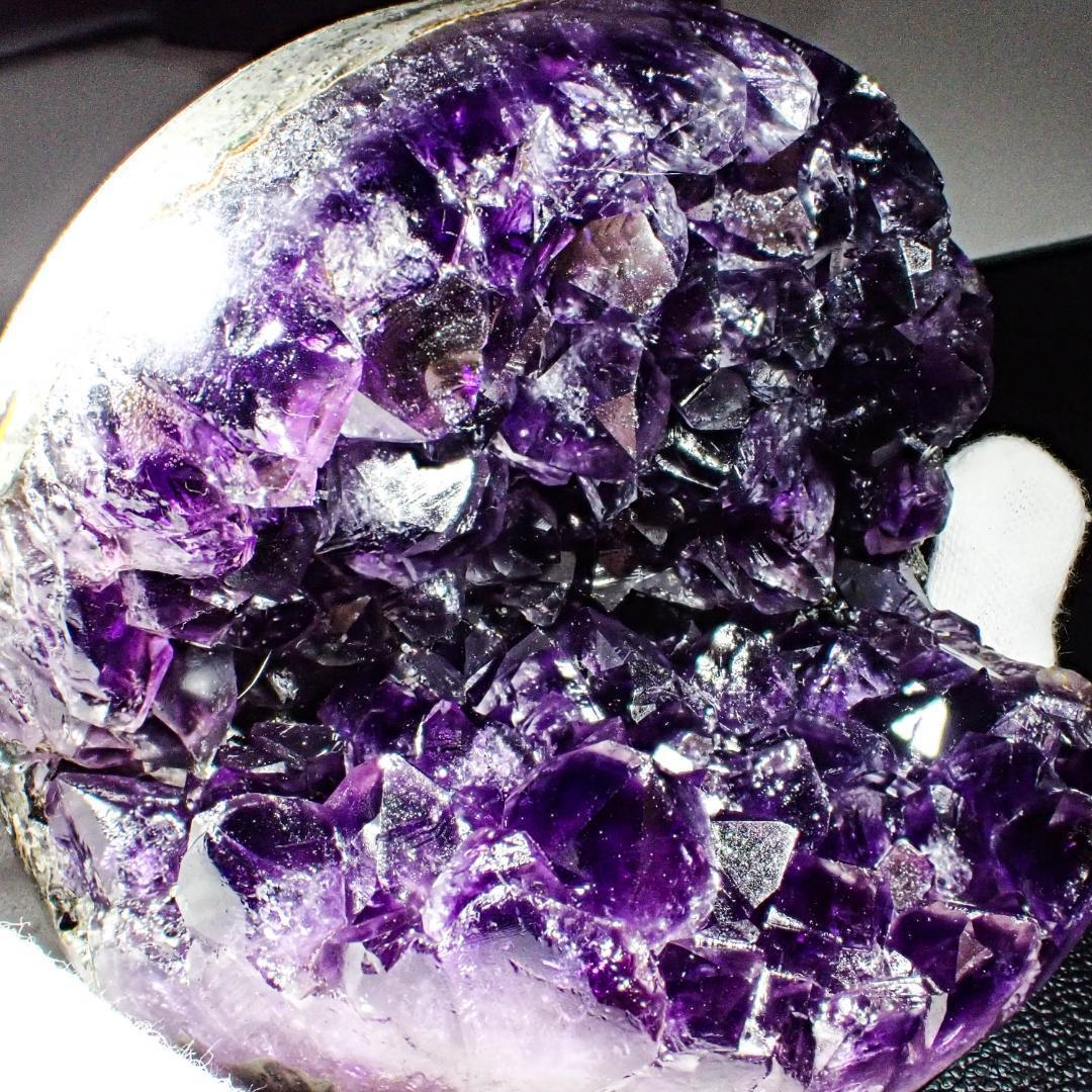 天然石 アメジスドーム 笑口 3 ジオード 紫水晶 原石 結晶 パワーストーン