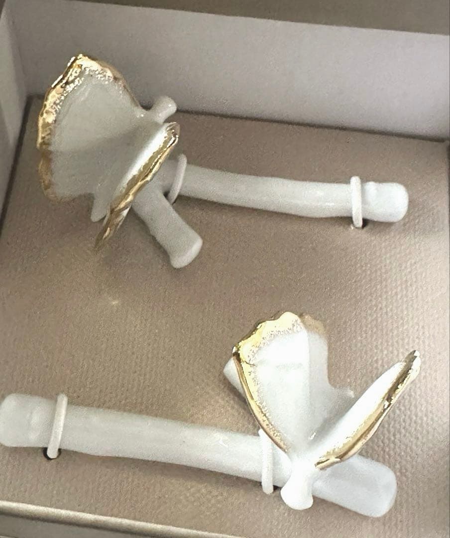 リモージュ Haviland 製　パピヨンゴールド　カトラリーレスト箸置き　2個