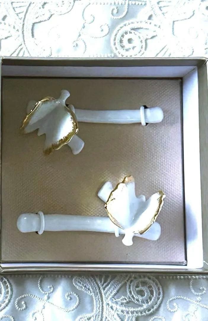 リモージュ Haviland 製　パピヨンゴールド　カトラリーレスト箸置き　2個