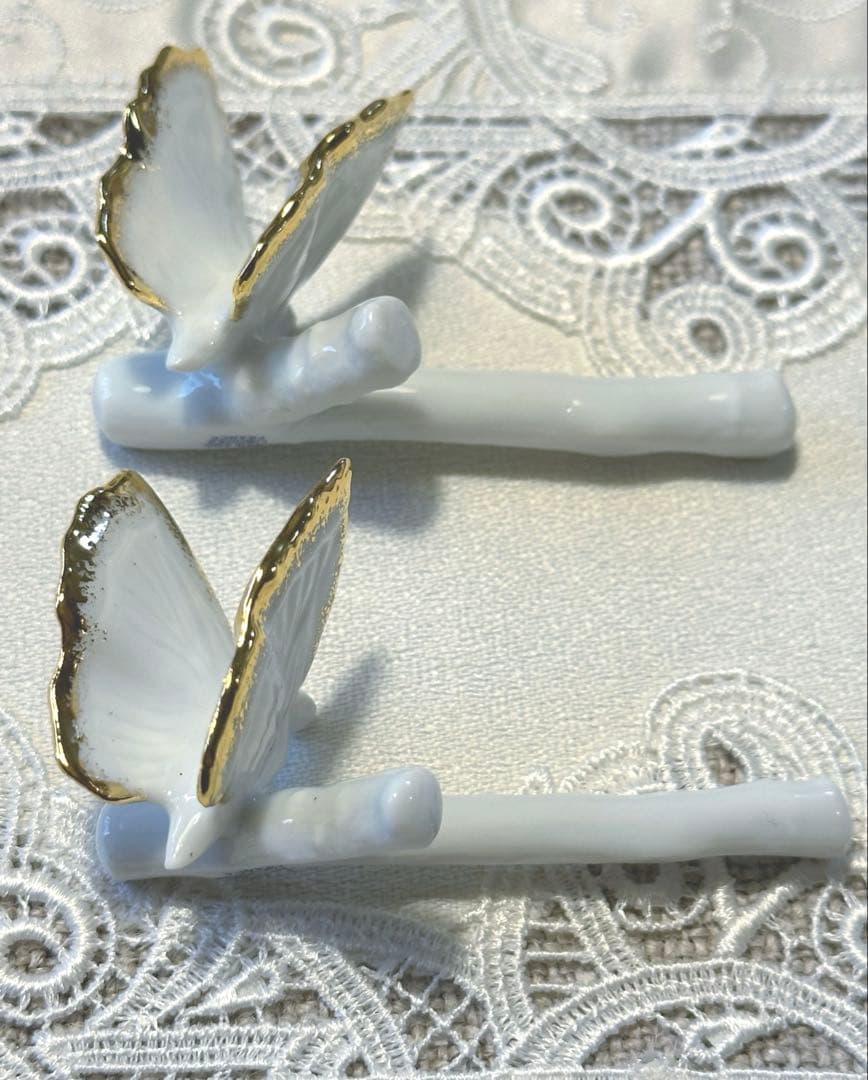 リモージュ Haviland 製　パピヨンゴールド　カトラリーレスト箸置き　2個