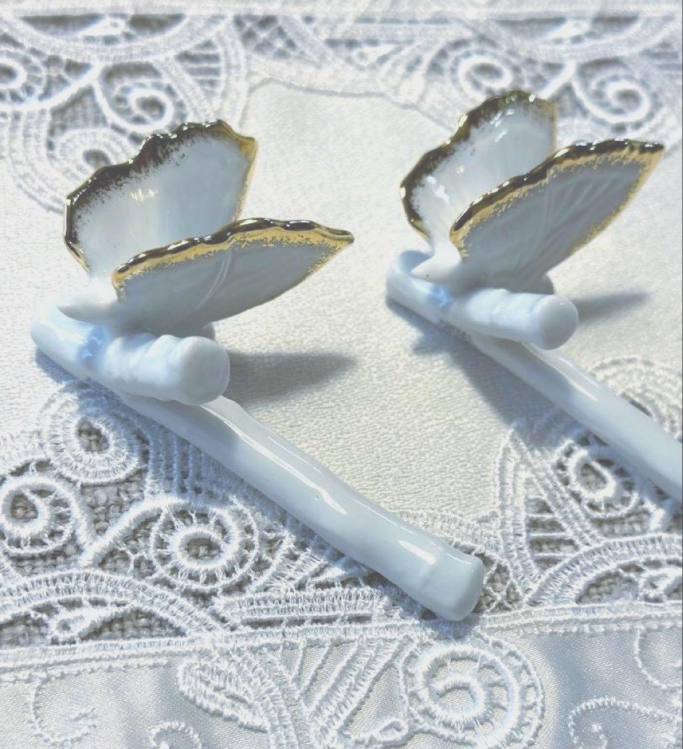 リモージュ Haviland 製　パピヨンゴールド　カトラリーレスト箸置き　2個
