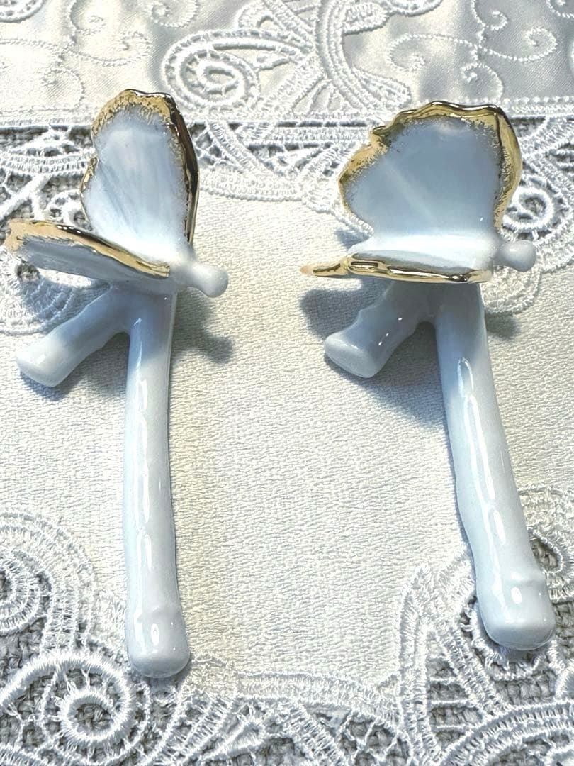 リモージュ Haviland 製　パピヨンゴールド　カトラリーレスト箸置き　2個