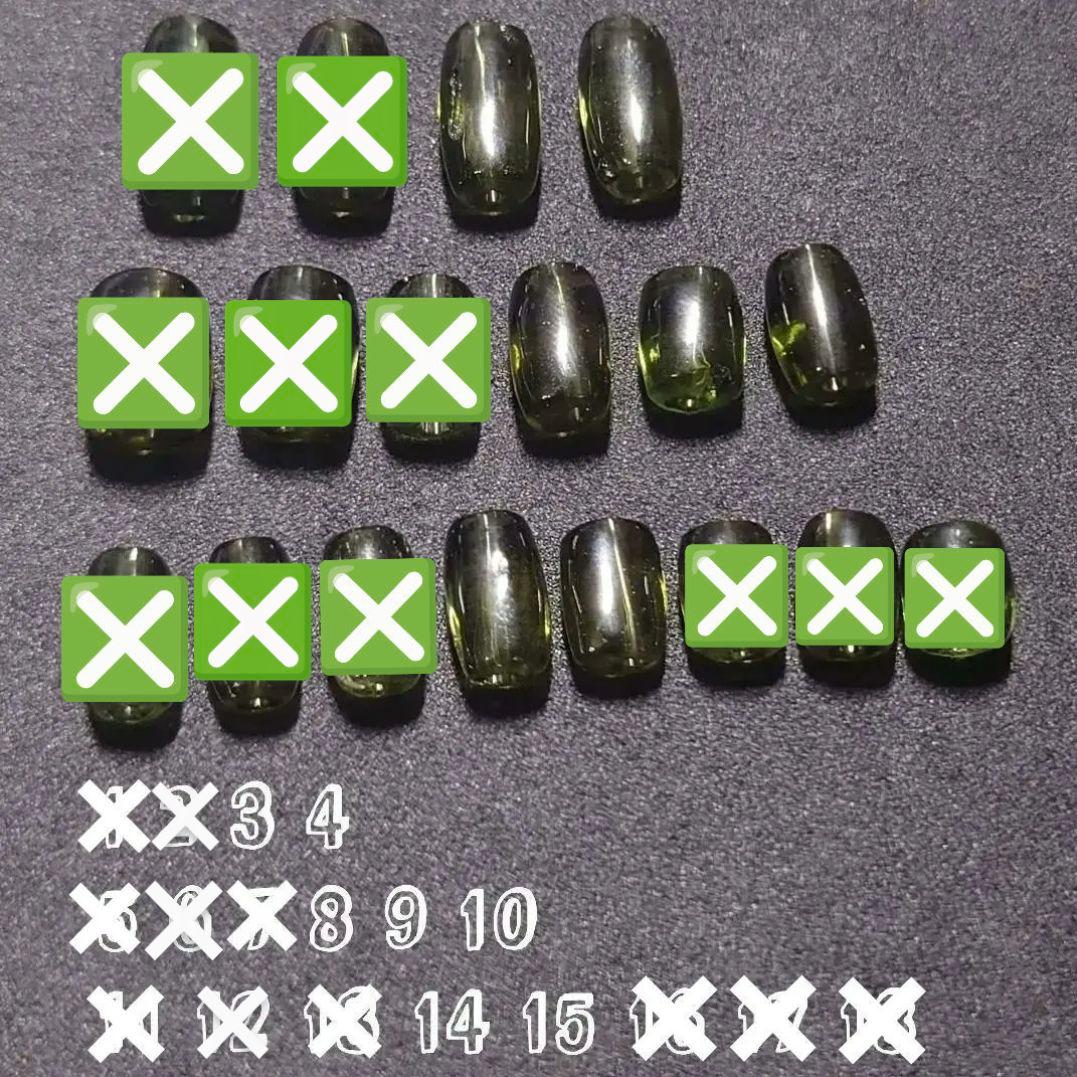 ★モルダバイト 筒型ビーズ 10.5×6.8ミリ⑧(鑑別コピー付)